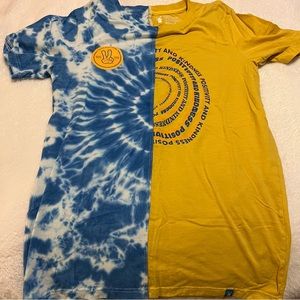 dutch bros split t-shirt tie dye